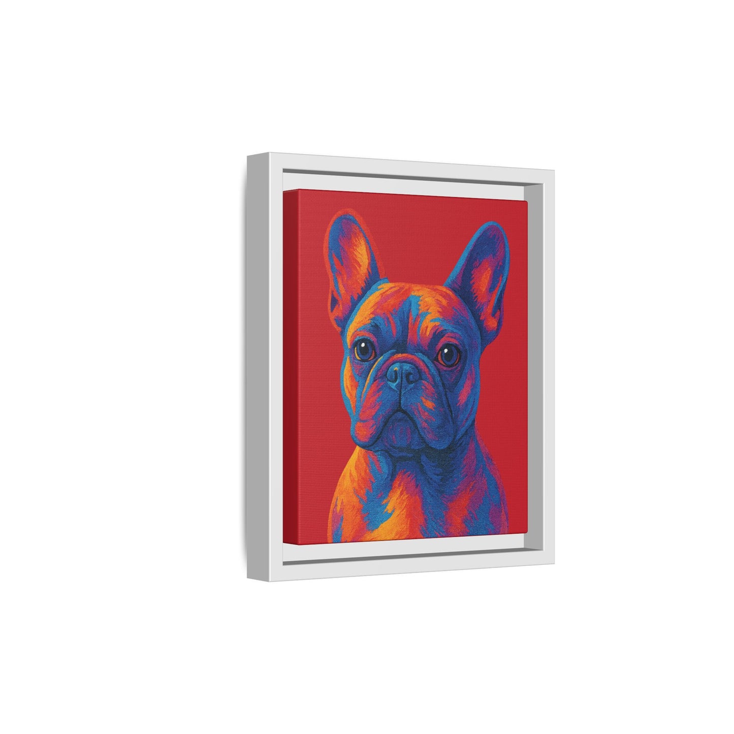 Matte Canvas, Framed (Multi-color) - The Pup Factory - Red Frenchie
