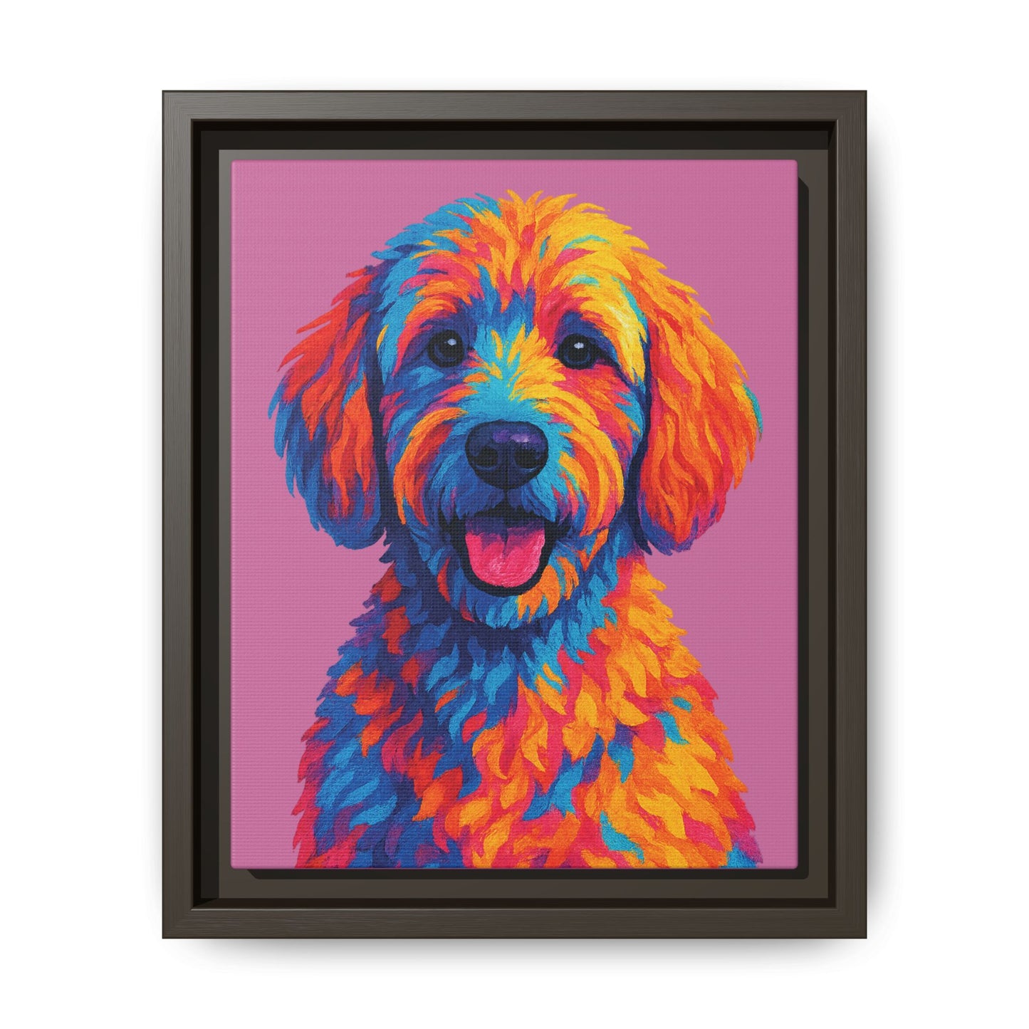 Matte Canvas, Framed (Multi-color) - The Pup Factory - Azalea Goldendoodle