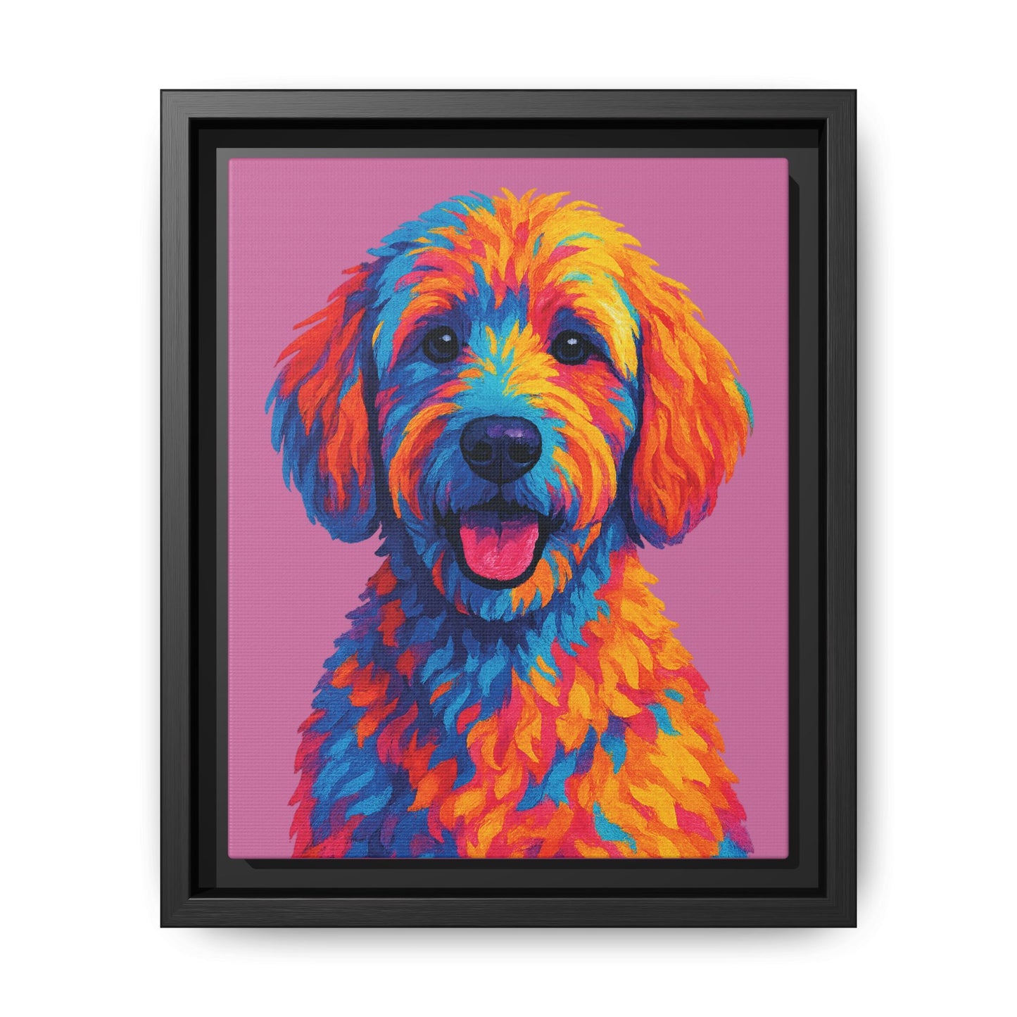 Matte Canvas, Framed (Multi-color) - The Pup Factory - Azalea Goldendoodle