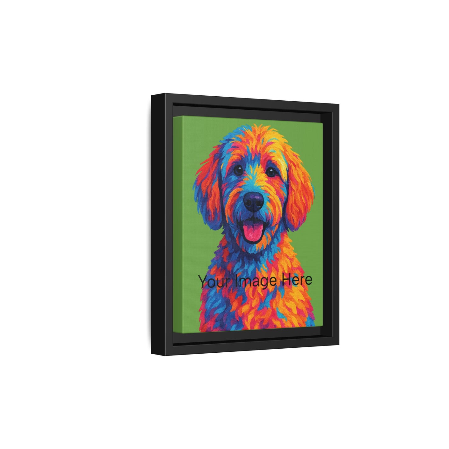 Personalized - Matte Canvas, Framed (Multi-color) - The Pup Factory - Custom Image