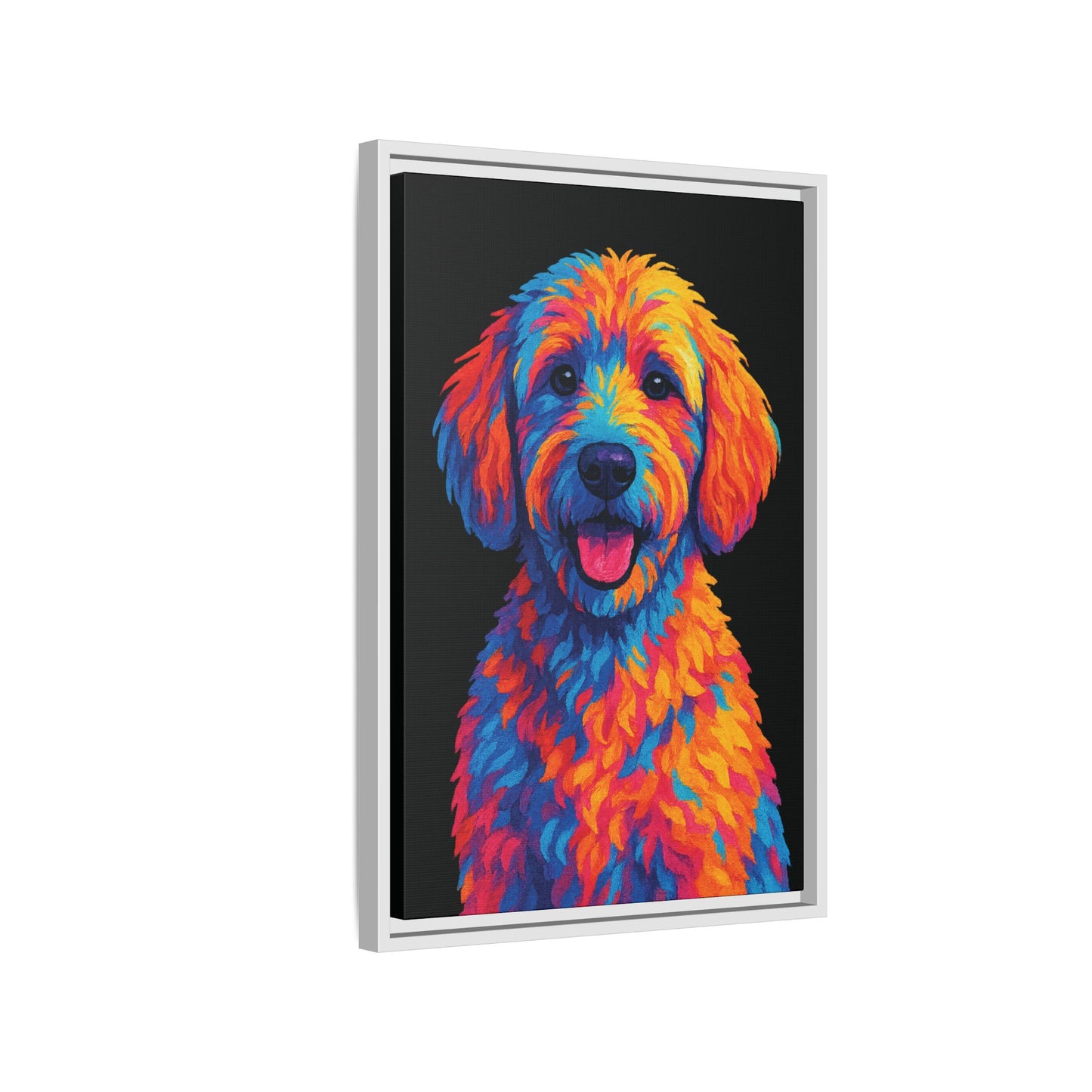 Matte Canvas, Framed (Multi-color) - The Pup Factory - Black Goldendoodle