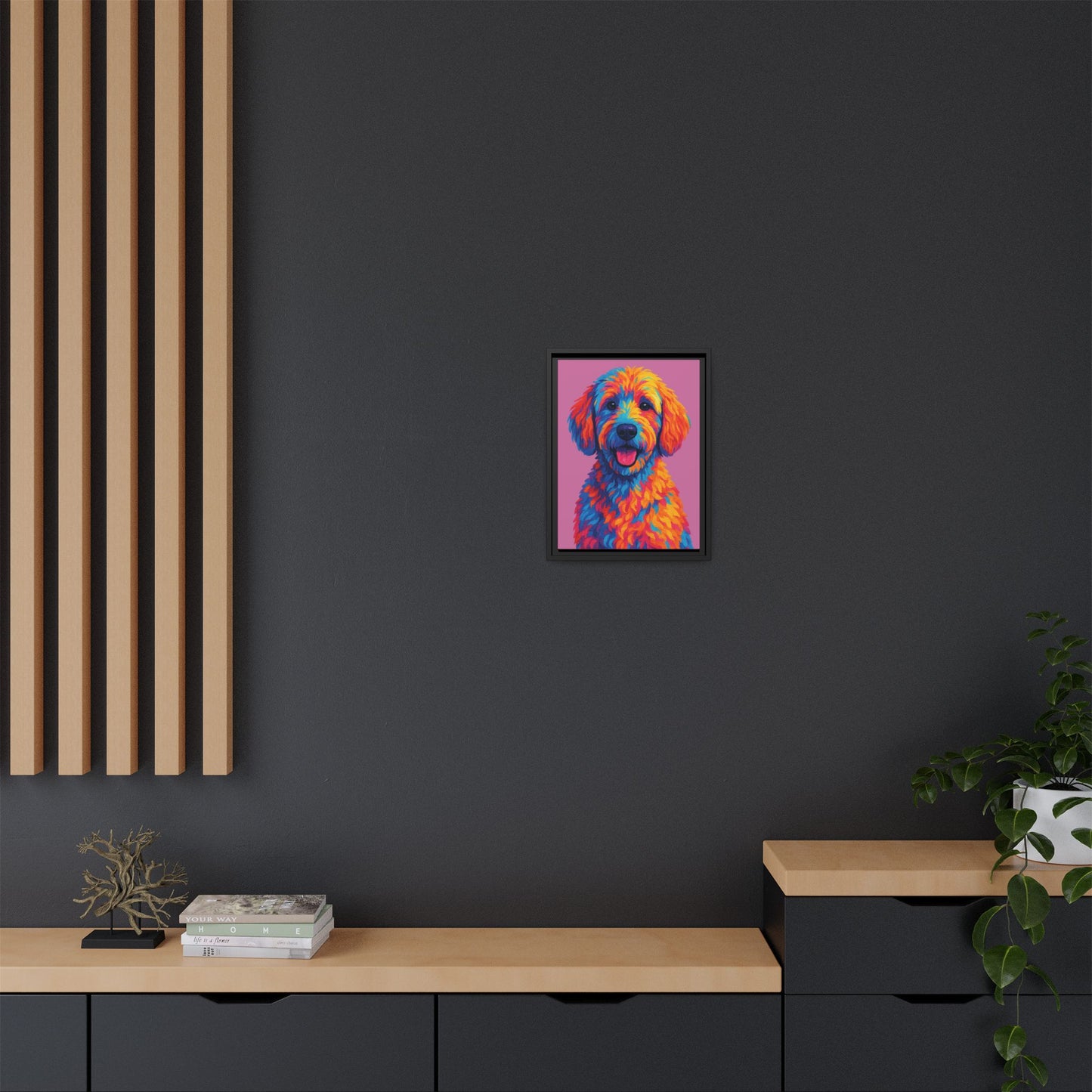 Matte Canvas, Framed (Multi-color) - The Pup Factory - Azalea Goldendoodle