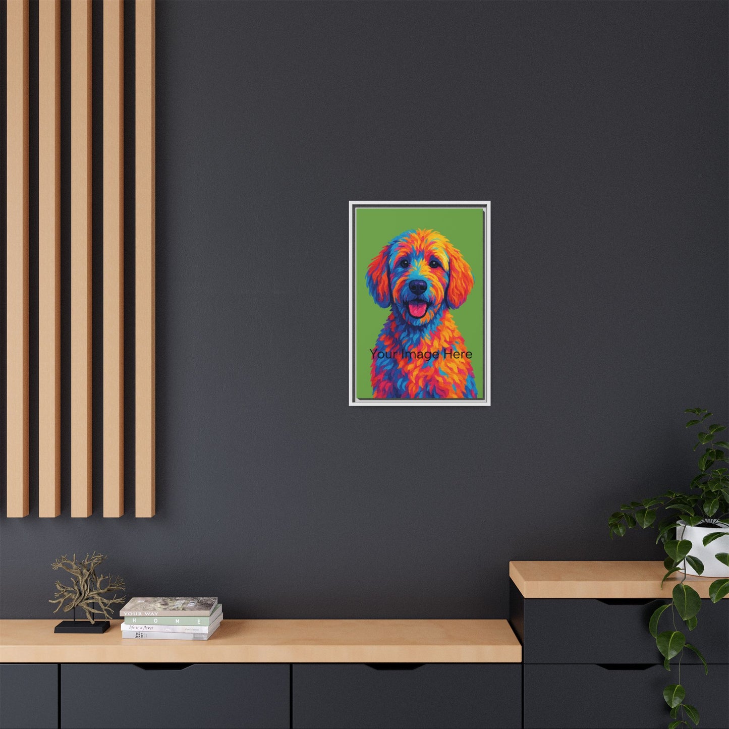 Personalized - Matte Canvas, Framed (Multi-color) - The Pup Factory - Custom Image