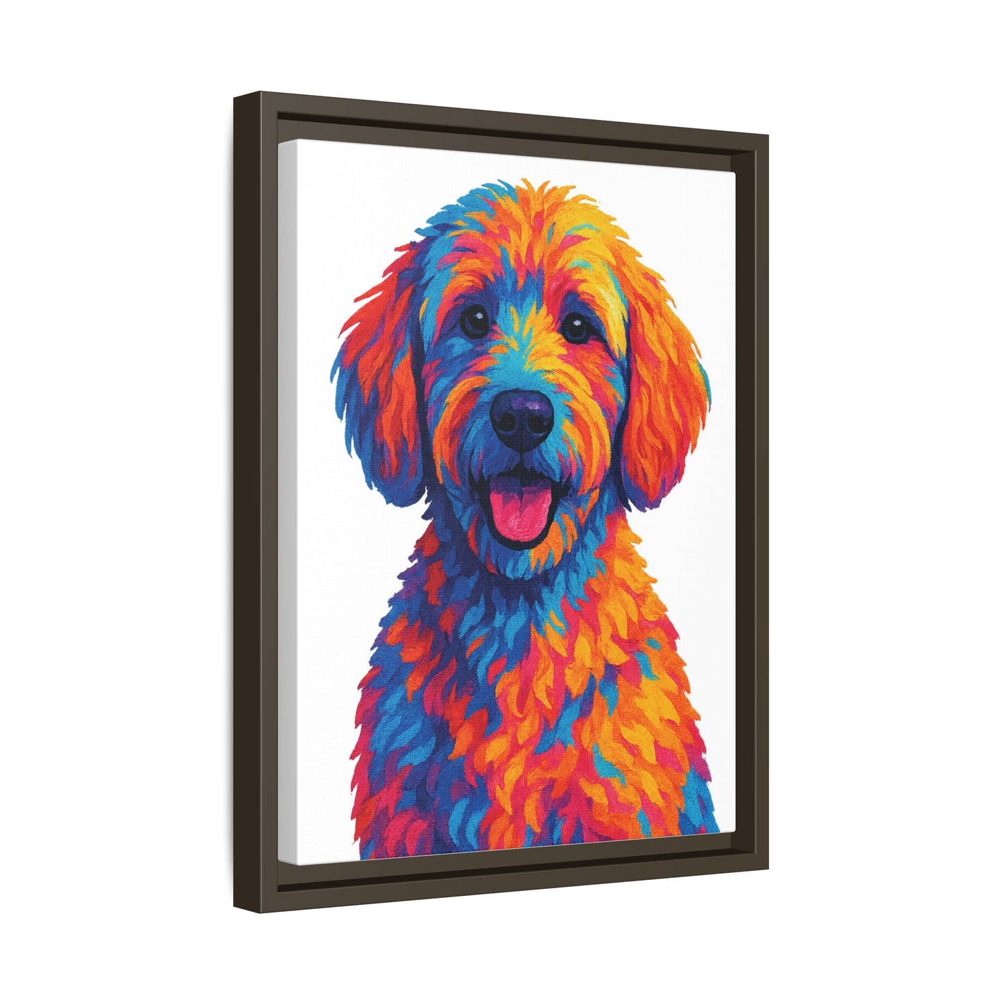 Matte Canvas, Framed (Multi-color) - The Pup Factory - White Goldendoodle