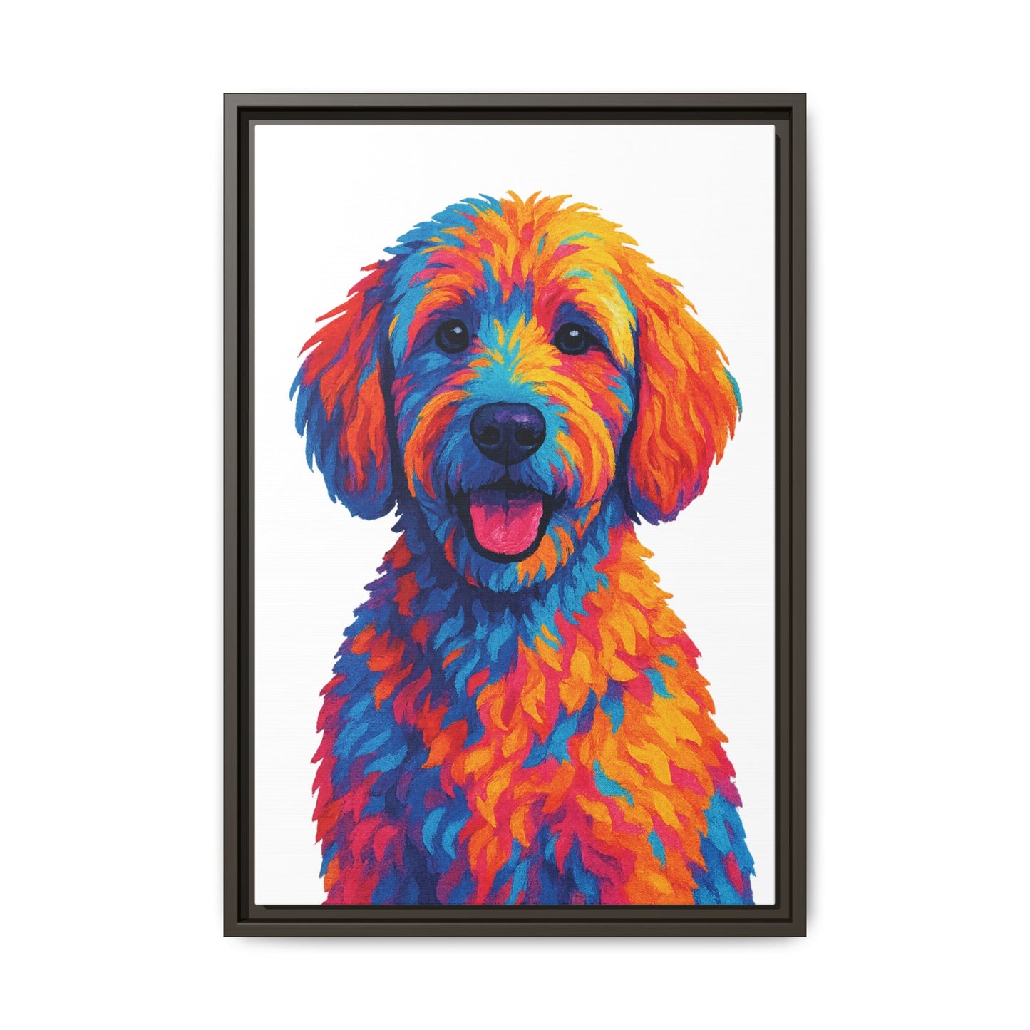 Matte Canvas, Framed (Multi-color) - The Pup Factory - White Goldendoodle