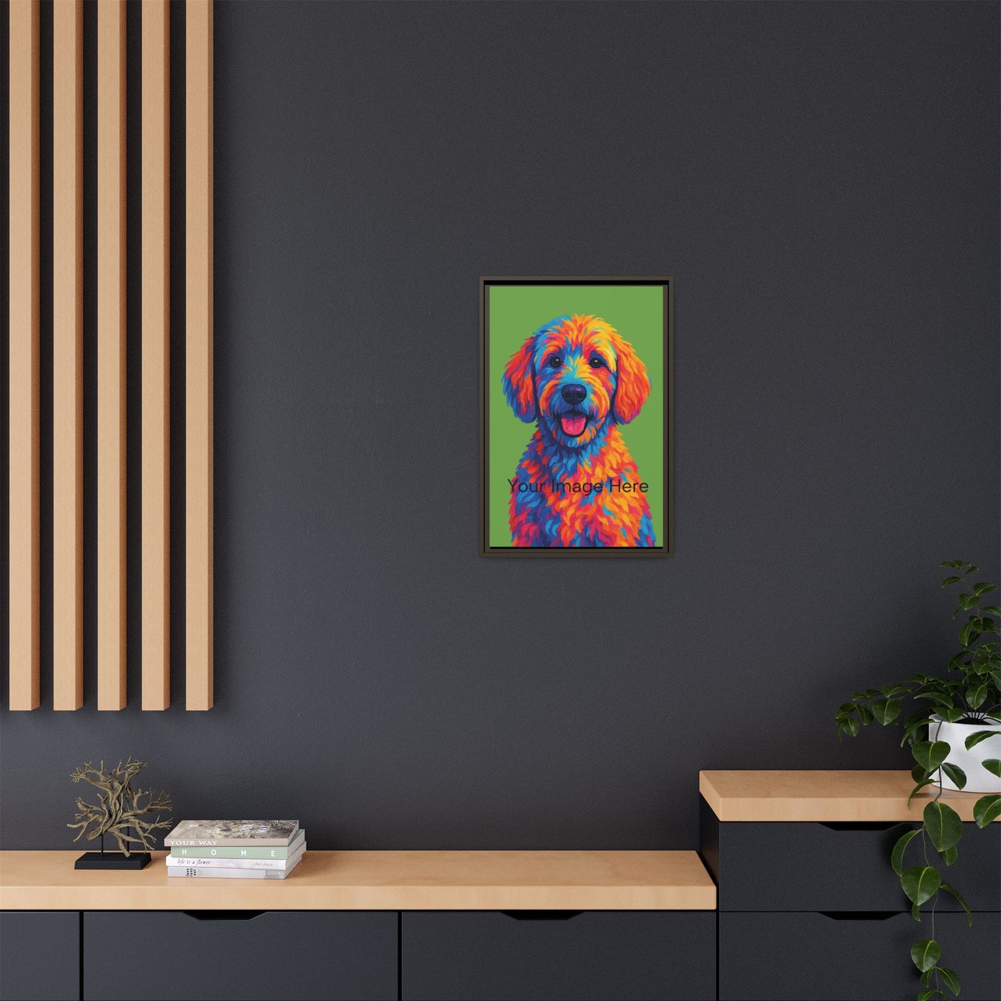 Personalized - Matte Canvas, Framed (Multi-color) - The Pup Factory - Custom Image