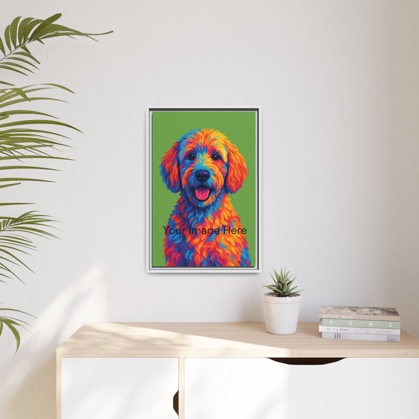 Personalized - Matte Canvas, Framed (Multi-color) - The Pup Factory - Custom Image