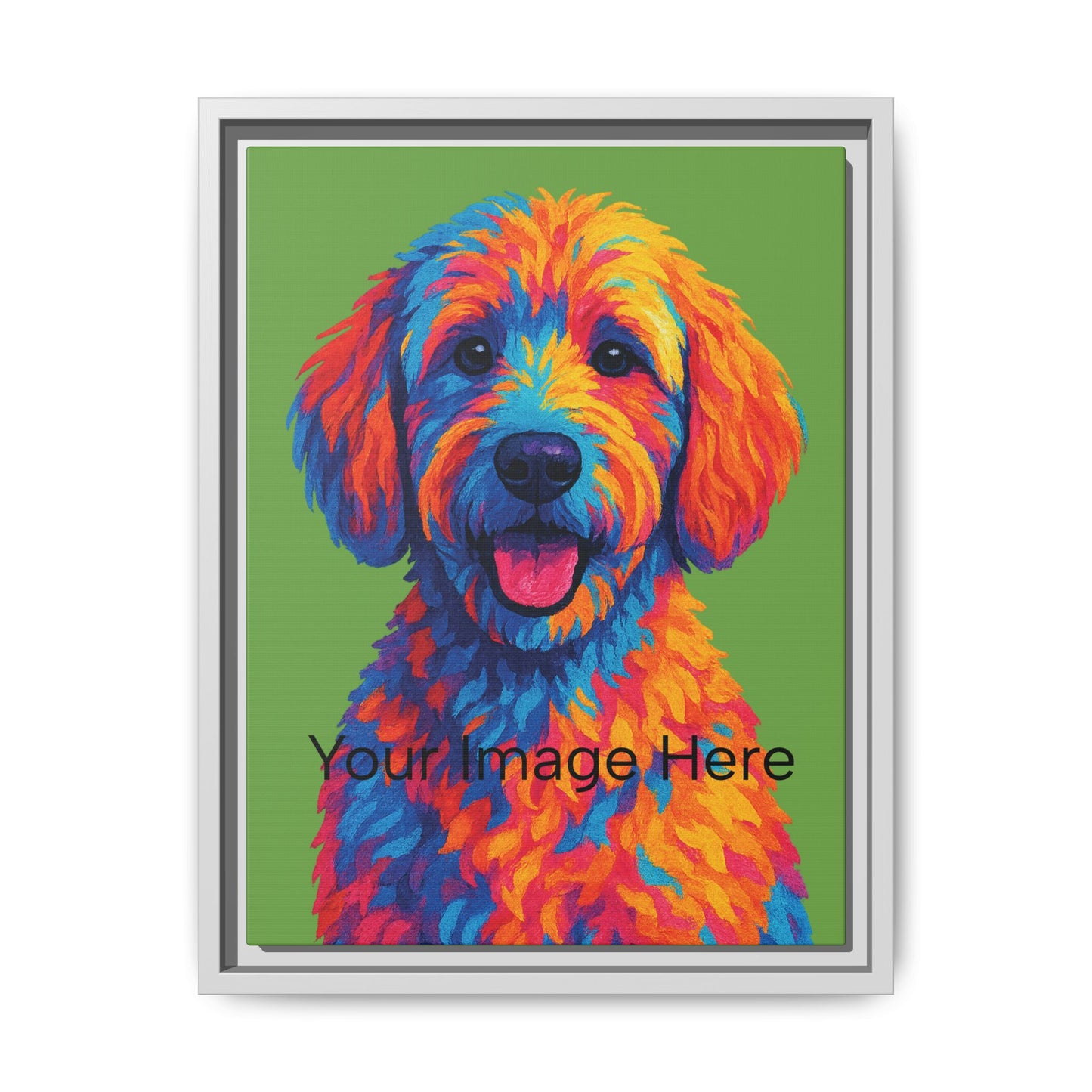 Personalized - Matte Canvas, Framed (Multi-color) - The Pup Factory - Custom Image