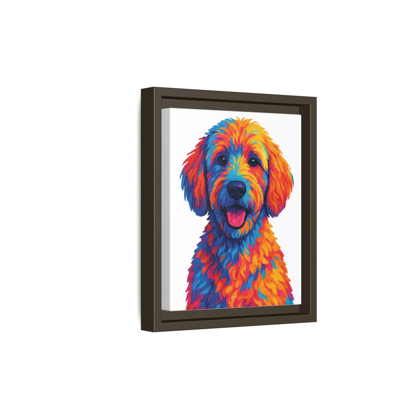 Matte Canvas, Framed (Multi-color) - The Pup Factory - White Goldendoodle