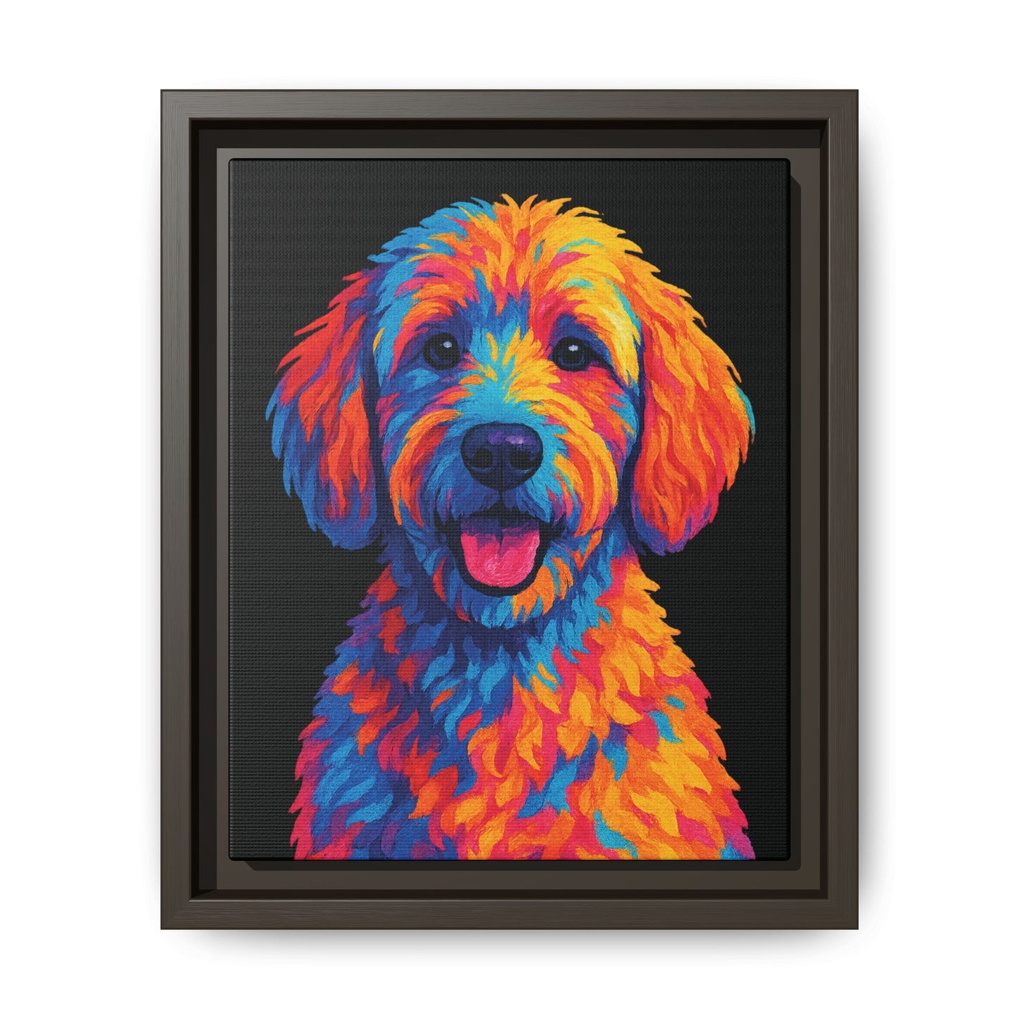 Matte Canvas, Framed (Multi-color) - The Pup Factory - Black Goldendoodle