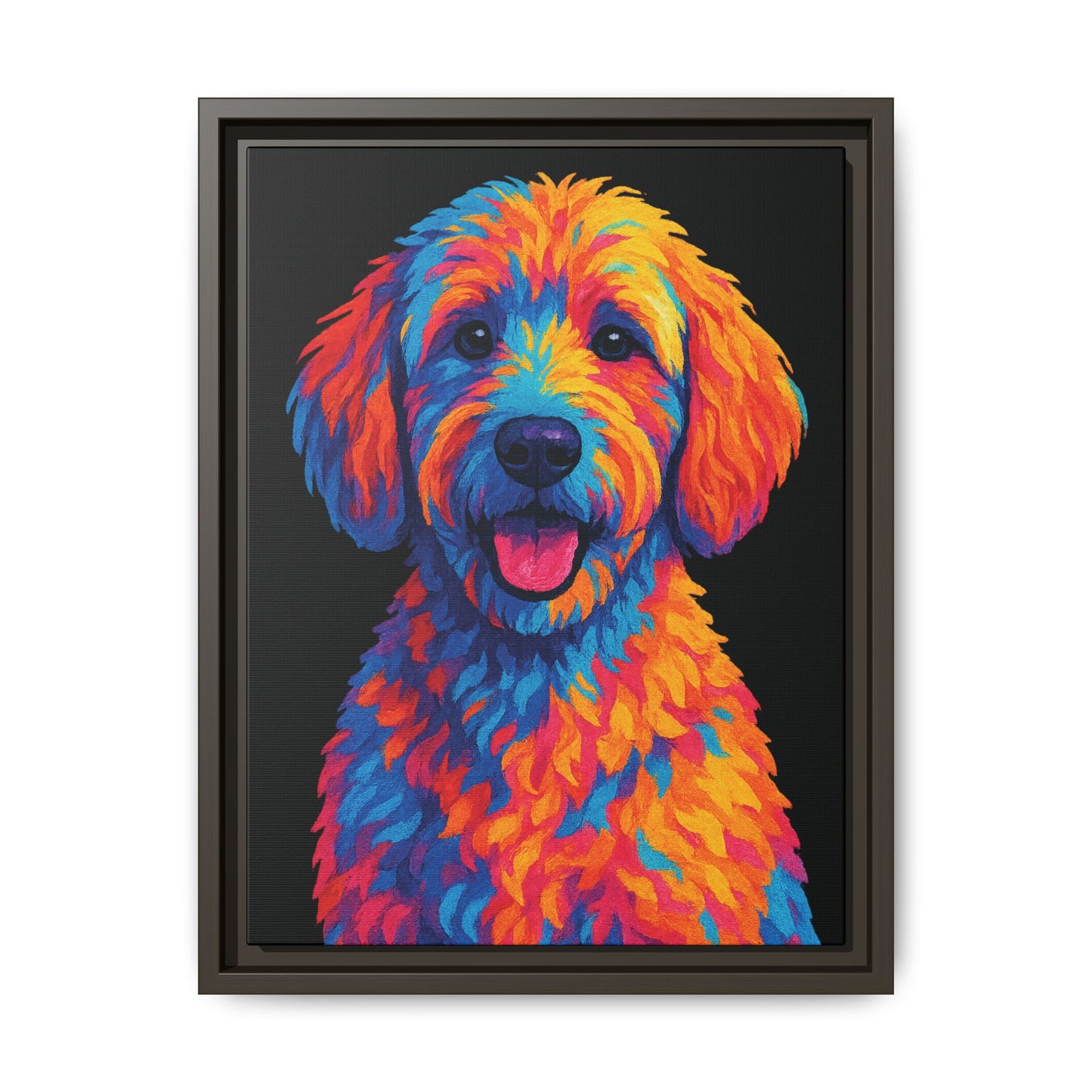 Matte Canvas, Framed (Multi-color) - The Pup Factory - Black Goldendoodle