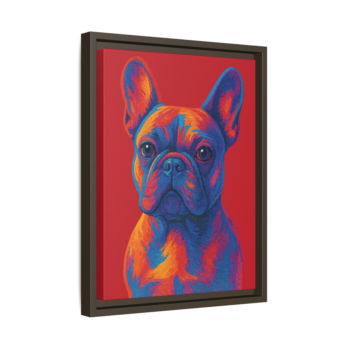 Matte Canvas, Framed (Multi-color) - The Pup Factory - Red Frenchie