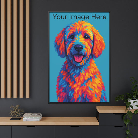 Personalized - Matte Canvas, Framed (Multi-color) - The Pup Factory - Custom Image