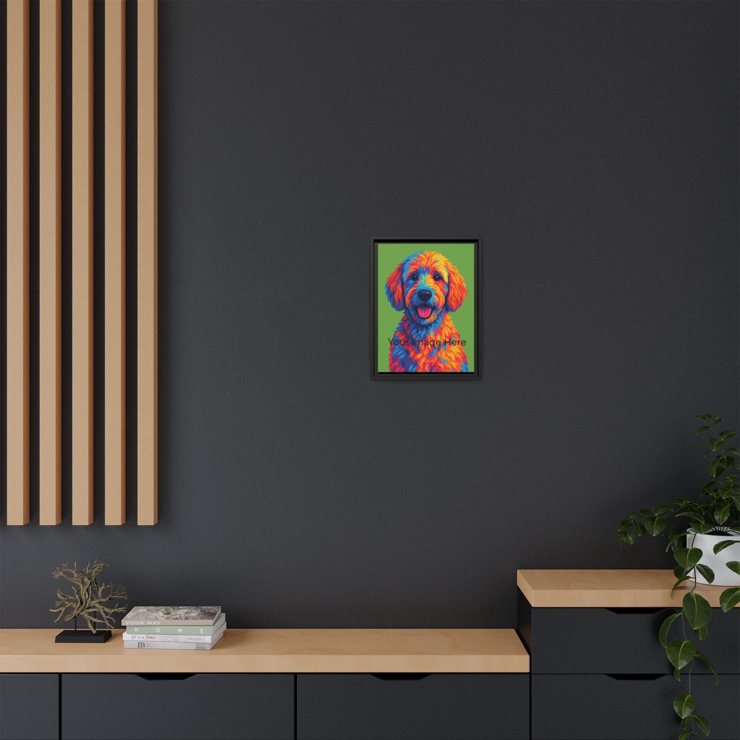 Personalized - Matte Canvas, Framed (Multi-color) - The Pup Factory - Custom Image