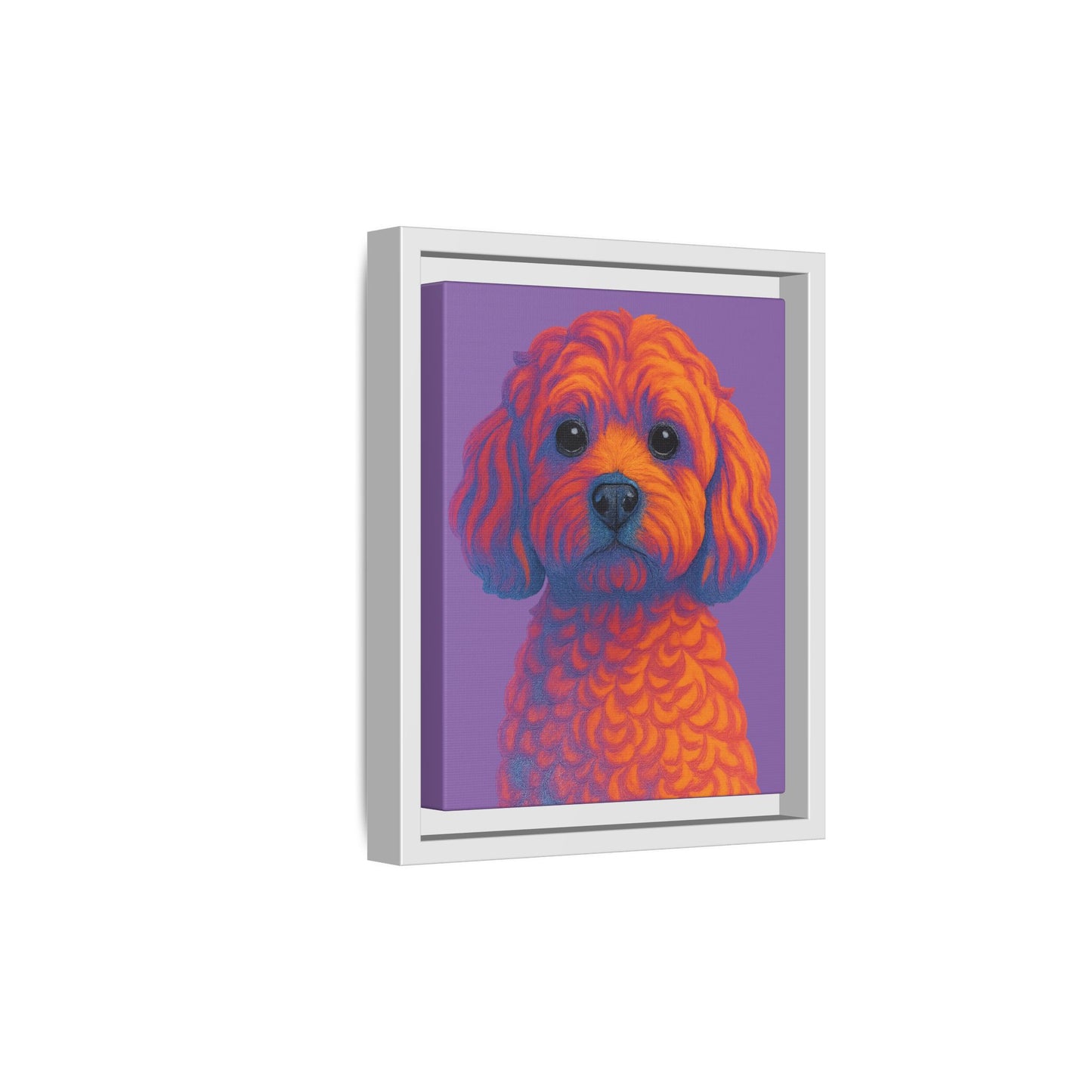 Matte Canvas, Framed (Multi-color) - The Pup Factory - Purple Cavapoo